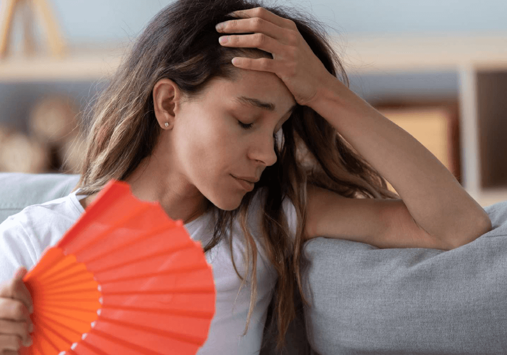 گرگرفتگی بدن در زنان جوان