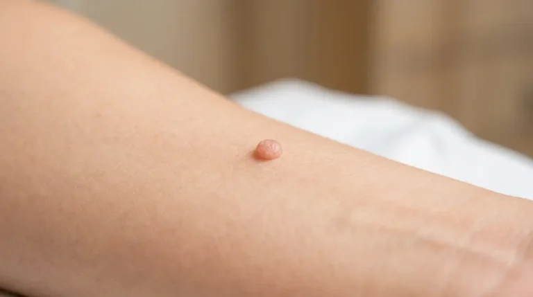 شکل اولیه زگیل تناسلی برجستگی کوچک نرم با رنگ پوستی صورتی