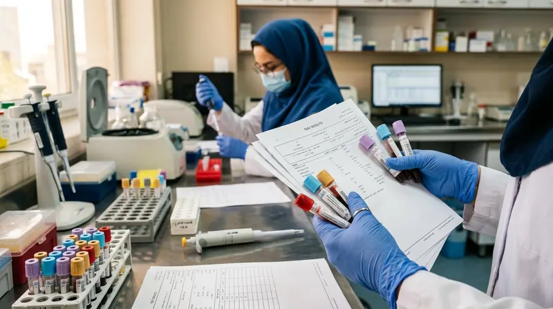 آزمایش هورمونی و سونوگرافی برای تشخیص علت عقب افتادن پریود و بزرگ شدن شکم